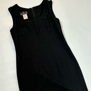Vintage 12 Petite Carole Little Classic LBD Sleeveless Black Mini Dress USA made